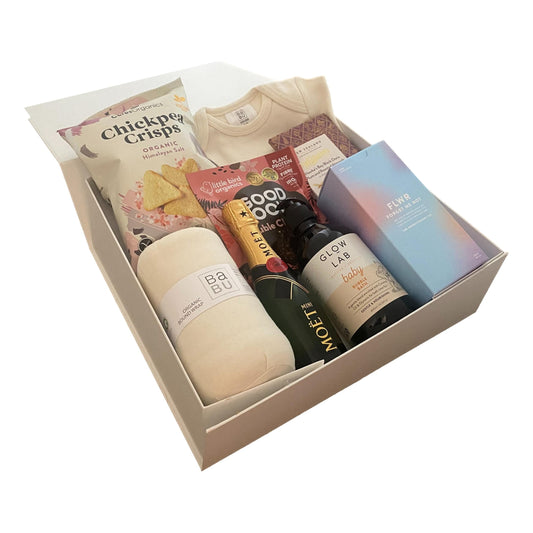 New Baby Gift Box With Moet Champagne